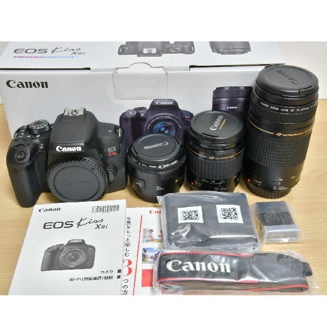 Canon X9i 標準＆望遠＆単焦点トリプルレンズセット