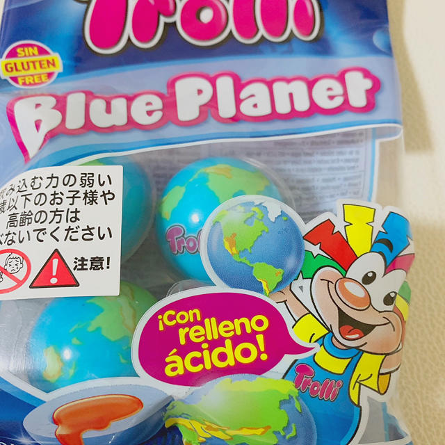 Trolli トローリ　Blue planet ブループラネットグミ　地球グミ 食品/飲料/酒の食品(菓子/デザート)の商品写真