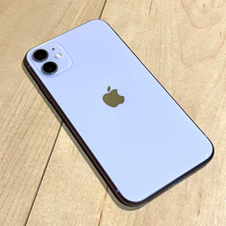 アップル(Apple)の美品 iPhone11 128GB パープル simフリー(スマートフォン本体)