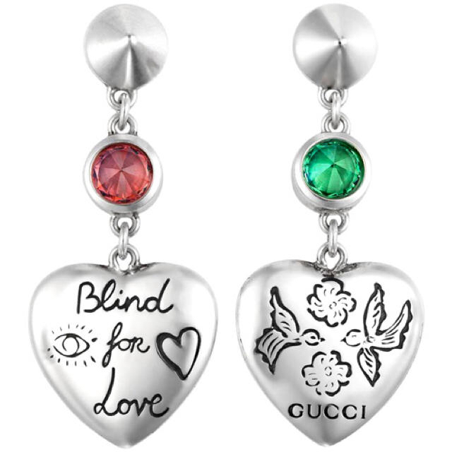 Gucci(グッチ)のGUCCI グッチ BLIND for LOVEハートピアス レディースのアクセサリー(ピアス)の商品写真