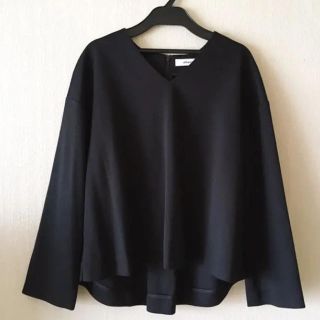 ENFOLD エンフォルドライトサマーウールshirt collarPO 黒38