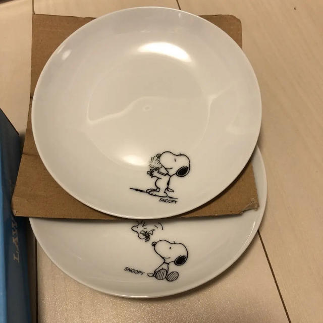 Snoopy ローソン スヌーピー ペアプレート お皿 2枚セットの通販 By K3a0sk S Shop スヌーピーならラクマ