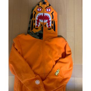 BAPE タイガーパーカー　オレンジ　L