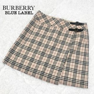 バーバリーブルーレーベル(BURBERRY BLUE LABEL)の【極美品】バーバリーブルーレーベル 台形ミニスカート(ミニスカート)