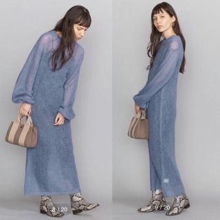 ビューティアンドユースユナイテッドアローズ(BEAUTY&YOUTH UNITED ARROWS)の2月までお値下げ★未使用★BY モヘヤアルパカカラーニットワンピース(ロングワンピース/マキシワンピース)