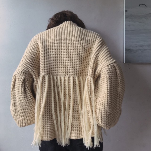 Ameri VINTAGE(アメリヴィンテージ)のFRINGE HALFWAY KNIT アメリヴィンテージ レディースのトップス(ニット/セーター)の商品写真