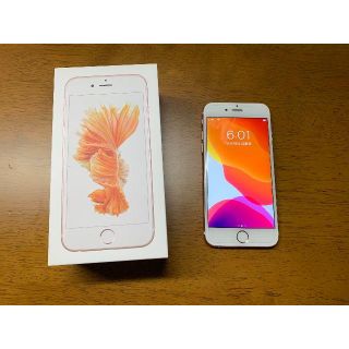 アップル(Apple)の美品 SIMフリー iPhone 6S 64GB ローズゴールド 箱あり(スマートフォン本体)