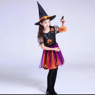 新品特価品140cmハロウィンパーティー仮装ワンピース1点、良い品素敵なお嬢様へ(ワンピース)