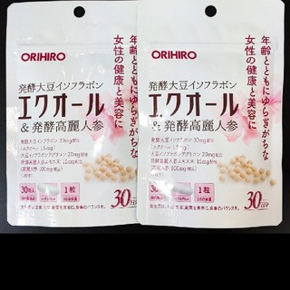 オリヒロ(ORIHIRO)のオリヒロ エクオール＆発酵高麗人参 30粒×2袋セット(その他)