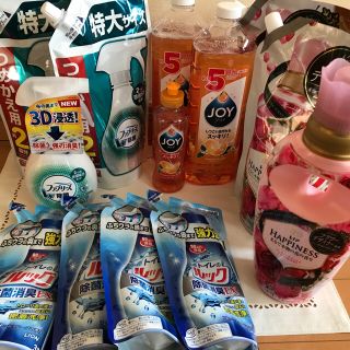 ピーアンドジー(P&G)の洗剤詰合　レノアハピネス柔軟剤　ジョイ台所洗剤　ファブリーズ　ルックトイレ洗剤(洗剤/柔軟剤)