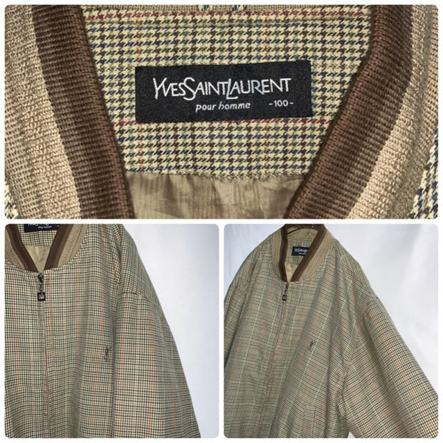 90s YVES SAINT LAURENT ブルゾン ジャケット チェック