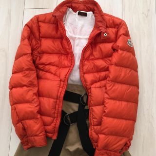 モンクレール(MONCLER)のモンクレール ライトダウンジャケット キャロットオレンジ ACORUS(ダウンジャケット)