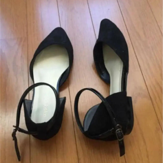 velikoko(ヴェリココ)のバレエシューズ黒 黒パンプス22センチ レディースの靴/シューズ(ローファー/革靴)の商品写真