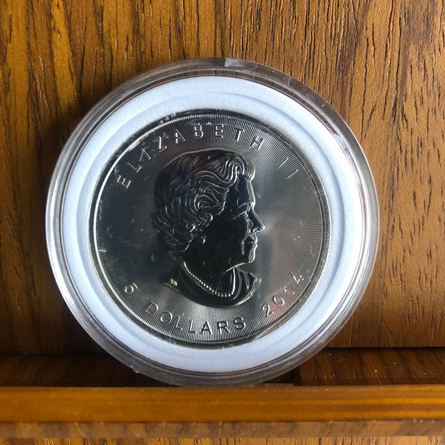 米国正規販売店購入カナダメイプルリーフ銀貨2014