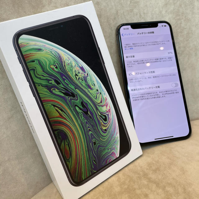 iPhone Xs 256GB スペースグレー SIMロック解除済みスマホ/家電/カメラ