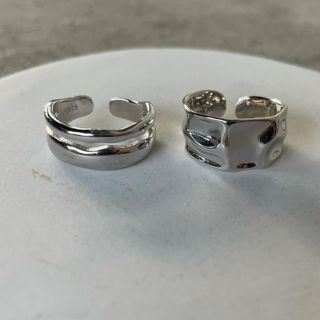 Simple plate and irregular ring(リング(指輪))