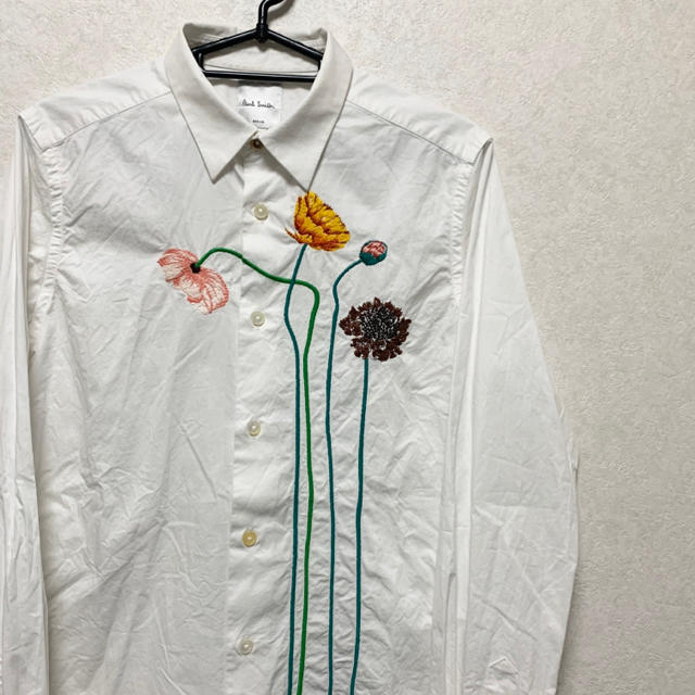 メンズ【ポールスミス Paul Smith】シャツ　メインライン　花柄　刺繍