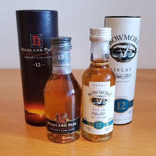 ボウモア12年 ハイランドパーク12年 50mlミニボトル 旧ボトル2本