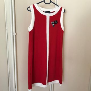 マリークワント(MARY QUANT)の『美品』マリークワント　ワンピース　レッド(ひざ丈ワンピース)