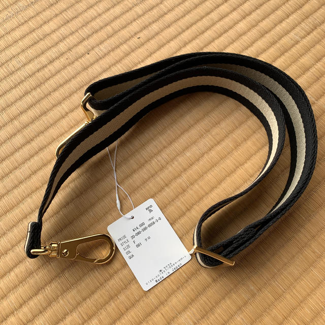 L'Appartement DEUXIEME CLASSE(アパルトモンドゥーズィエムクラス)のL'Appartement  Border belt ボーダーベルト ブラック レディースのファッション小物(ベルト)の商品写真