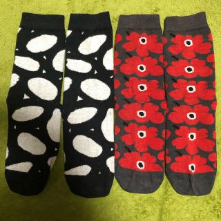 マリメッコ(marimekko)のマリメッコ　レア　廃盤　ソックス　2点セット　39 正規品(ソックス)