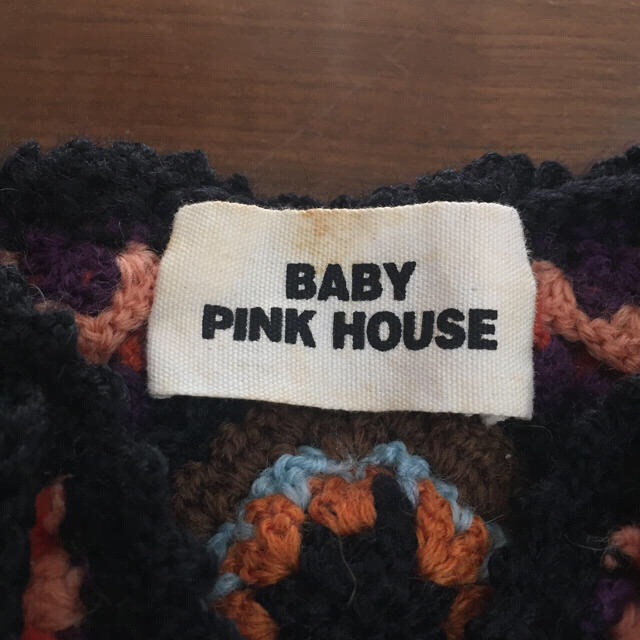 BABY PINK HOUSE モチーフ編み ニットポンチョ 希少？レア
