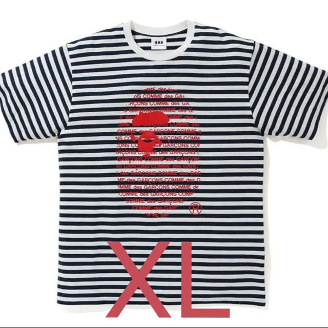 A BATHING APE(アベイシングエイプ)のCDG OSAKA X BAPE TEE XL 大阪 stripe メンズのトップス(Tシャツ/カットソー(半袖/袖なし))の商品写真