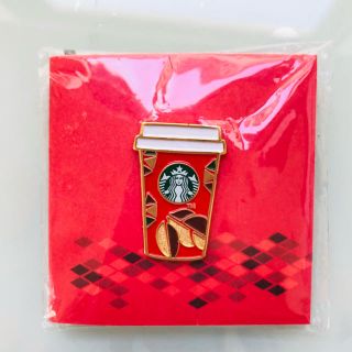 スターバックスコーヒー(Starbucks Coffee)の正規ノベルティ スタバ ピンバッジ ホリデーカップ 1個(バッジ/ピンバッジ)