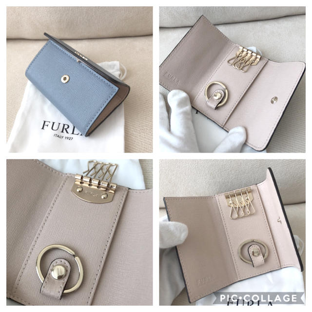 Furla(フルラ)の付属品全て有り★新品 FURLA 20年秋冬新作 4連キーケース ブルーベージュ レディースのファッション小物(キーケース)の商品写真