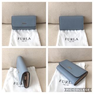 付属品全て有り★新品 FURLA 20年秋冬新作 4連キーケース ブルーベージュ