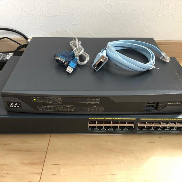 【CCNA、CCNP】2台セットCisco892J、L2スイッチ2960