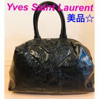 レア美品18万◆YSL サンローラン EASY 男女可 レザーボストン型 バッグ