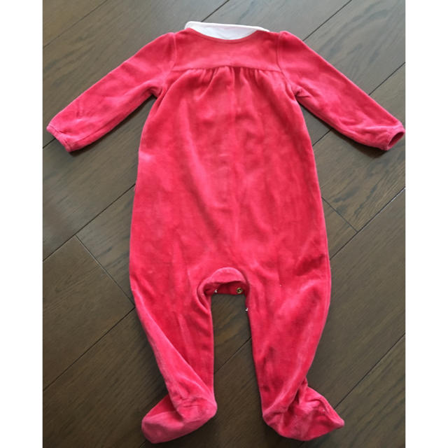 babyGAP(ベビーギャップ)のbabyGAP 70cm 赤　ロンパース　サンタ風　冬物 キッズ/ベビー/マタニティのベビー服(~85cm)(ロンパース)の商品写真