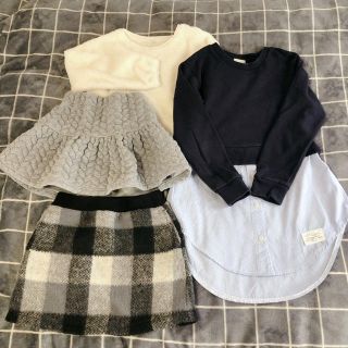 ユニクロ(UNIQLO)のユニクロキッズ　プチマイン　他　4点セット(Tシャツ/カットソー)