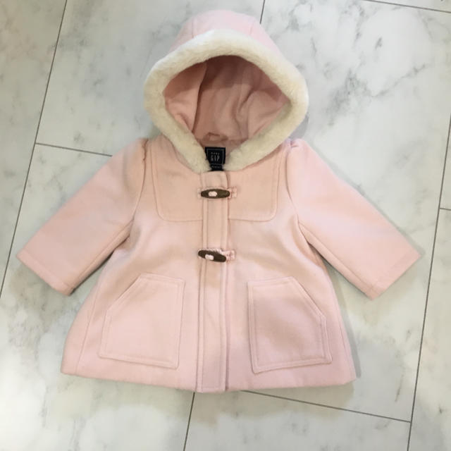 babyGAP(ベビーギャップ)のbabyGAP  ダッフルコート  ベビーピンク キッズ/ベビー/マタニティのベビー服(~85cm)(ジャケット/コート)の商品写真