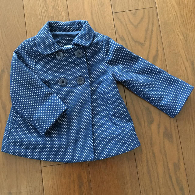 babyGAP(ベビーギャップ)のbaby GAP 95cm コート　ネイビー キッズ/ベビー/マタニティのキッズ服女の子用(90cm~)(コート)の商品写真