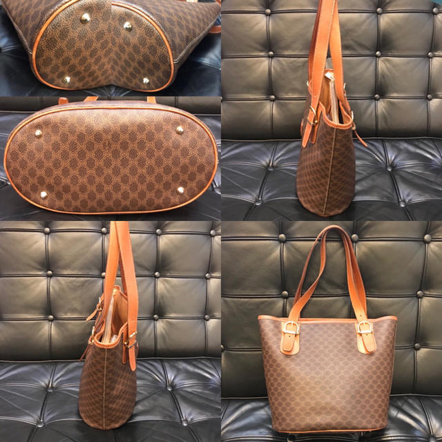 celine - 良品☆ オールド セリーヌ マカダム ショルダーバッグ トート