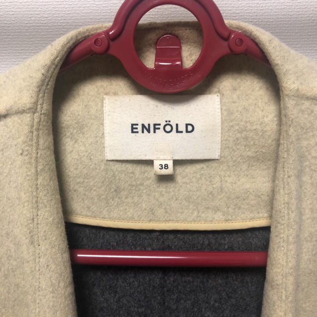 ENFOLD(エンフォルド)の星玲奈さん着用 ENFOLD♡ウールリバーノーカラーコート レディースのジャケット/アウター(ロングコート)の商品写真