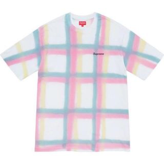 シュプリーム(Supreme)のシュプリームsupreme 20SS Sprayed Plaid S/S Top(Tシャツ/カットソー(半袖/袖なし))