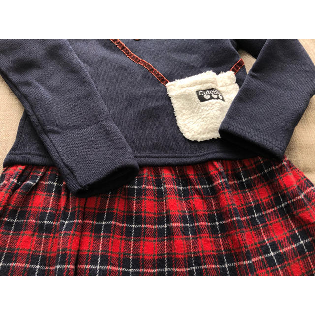 チュニック ワンピース　裏起毛　120cm キッズ/ベビー/マタニティのキッズ服女の子用(90cm~)(ワンピース)の商品写真