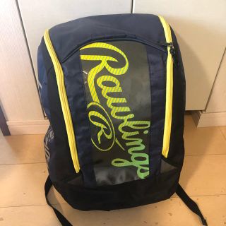 ローリングス(Rawlings)のローリングスRawlings野球リュックバット入れ、仕切り付き紺ネイビー(その他)