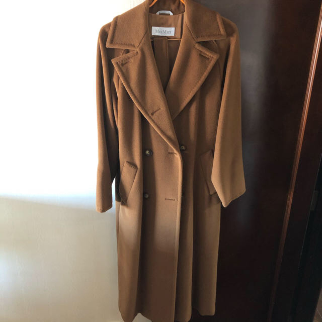 美品 MaxMara 29万 高級ロングベルテッドコート ガウン＊フェラガモロングコート