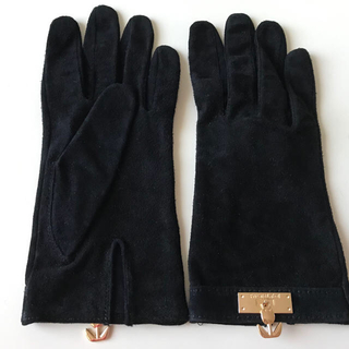 プライベートレーベル(PRIVATE LABEL)の【美品】プライベートレーベル フェイクレザー手袋 (ブラック)(手袋)