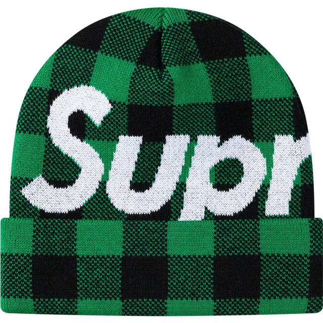 帽子supreme big logo beanie green 緑 2020fw