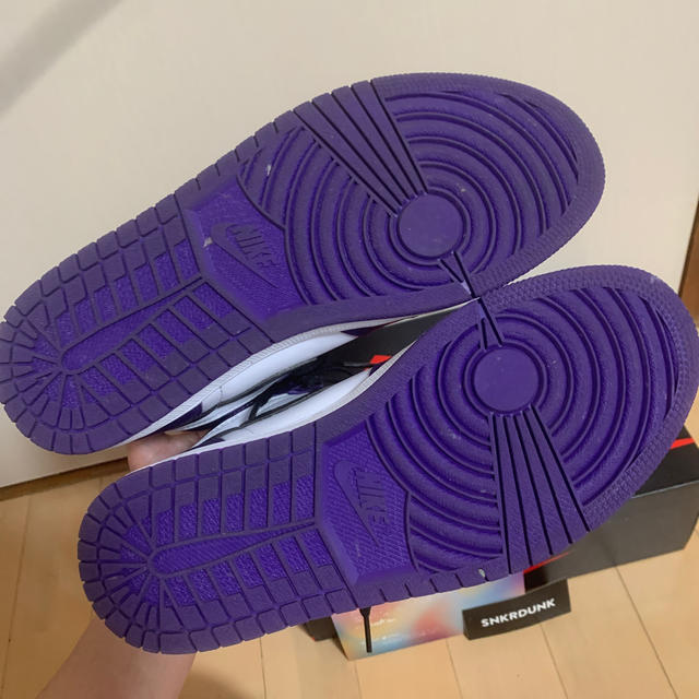 air jordan 1 court purple 26.5スニーカー