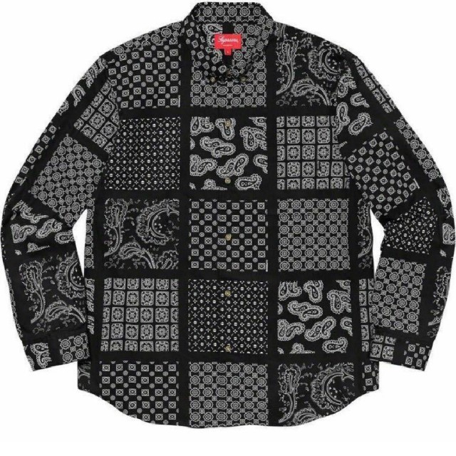 Supreme(シュプリーム)のsupreme paisley grid shirt black Large メンズのトップス(シャツ)の商品写真
