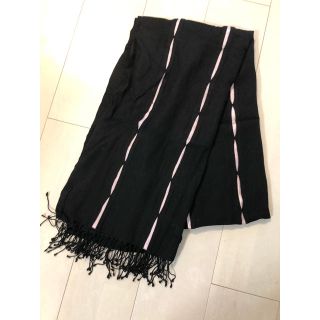 ザラ(ZARA)の試着のみ★セレクトショップ購入　黒×薄ピンク　マフラー　ストール(マフラー/ショール)