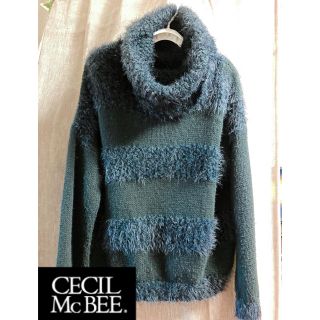 セシルマクビー(CECIL McBEE)のセシルマクビー.ハイネックセーター.黒M(ニット/セーター)