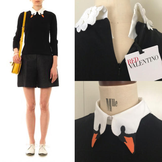 red valentino レッド ヴァレンティノ  白鳥　スワン  ニット　襟