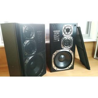 オンキヨー(ONKYO)のONKYO 3WAY スピーカー PS-33X ペア スピーカー 音出しOK(スピーカー)